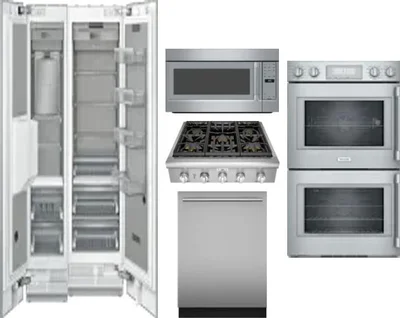 6 Piece Package Includes Refrigerator, Freezer, Cooktop, Wall Oven, Microwave And Dishwasher