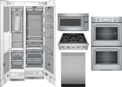 6 Piece Package Includes Refrigerator, Freezer, Cooktop, Wall Oven, Microwave And Dishwasher