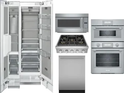 6 Piece Package Includes Refrigerator, Freezer, Cooktop, Wall Oven, Microwave And Dishwasher