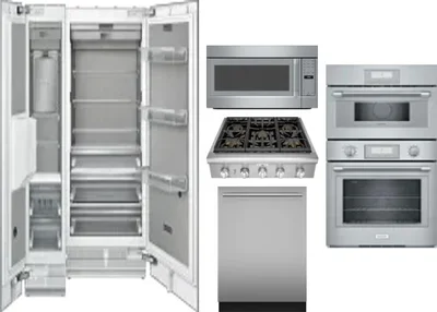 6 Piece Package Includes Refrigerator, Freezer, Cooktop, Wall Oven, Microwave And Dishwasher