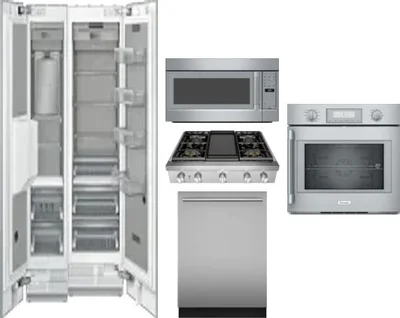 6 Piece Package Includes Refrigerator, Freezer, Cooktop, Wall Oven, Microwave And Dishwasher