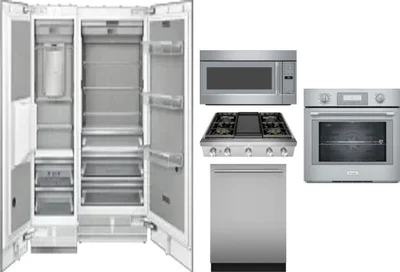 6 Piece Package Includes Refrigerator, Freezer, Cooktop, Wall Oven, Microwave And Dishwasher