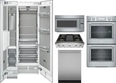 6 Piece Package Includes Refrigerator, Freezer, Cooktop, Wall Oven, Microwave And Dishwasher