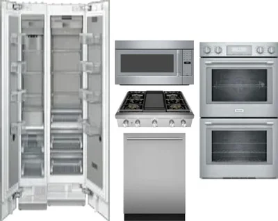 6 Piece Package Includes Refrigerator, Freezer, Cooktop, Wall Oven, Microwave And Dishwasher