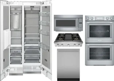 6 Piece Package Includes Refrigerator, Freezer, Cooktop, Wall Oven, Microwave And Dishwasher