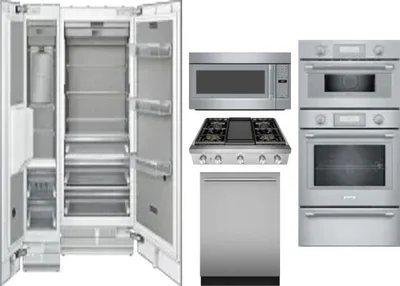 6 Piece Package Includes Refrigerator, Freezer, Cooktop, Wall Oven, Microwave And Dishwasher