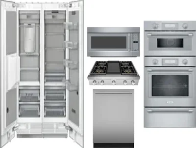 6 Piece Package Includes Refrigerator, Freezer, Cooktop, Wall Oven, Microwave And Dishwasher