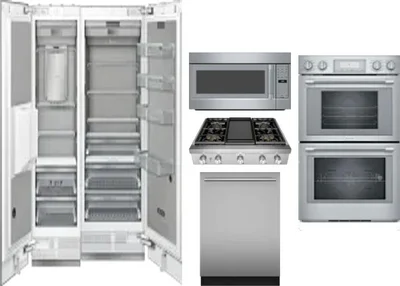 6 Piece Package Includes Refrigerator, Freezer, Cooktop, Wall Oven, Microwave And Dishwasher