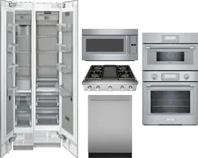 6 Piece Package Includes Refrigerator, Freezer, Cooktop, Wall Oven, Microwave And Dishwasher