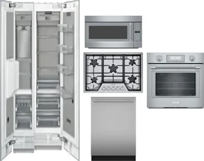 6 Piece Package Includes Refrigerator, Freezer, Cooktop, Wall Oven, Microwave And Dishwasher