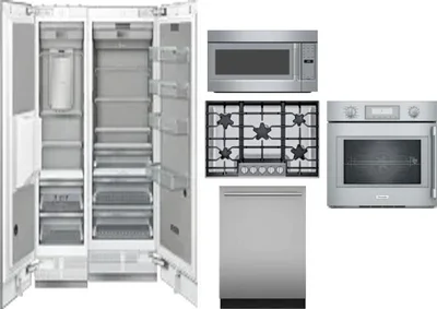 6 Piece Package Includes Refrigerator, Freezer, Cooktop, Wall Oven, Microwave And Dishwasher