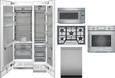 6 Piece Package Includes Refrigerator, Freezer, Cooktop, Wall Oven, Microwave And Dishwasher