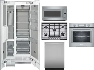 6 Piece Package Includes Refrigerator, Freezer, Cooktop, Wall Oven, Microwave And Dishwasher