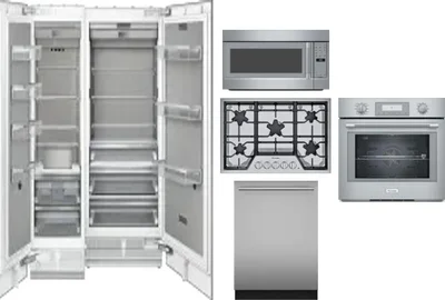 6 Piece Package Includes Refrigerator, Freezer, Cooktop, Wall Oven, Microwave And Dishwasher