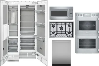 6 Piece Package Includes Refrigerator, Freezer, Cooktop, Wall Oven, Microwave And Dishwasher