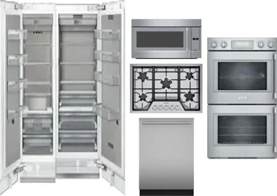 6 Piece Package Includes Refrigerator, Freezer, Cooktop, Wall Oven, Microwave And Dishwasher