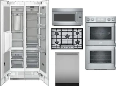 6 Piece Package Includes Refrigerator, Freezer, Cooktop, Wall Oven, Microwave And Dishwasher