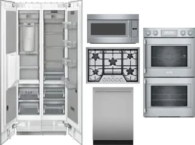 6 Piece Package Includes Refrigerator, Freezer, Cooktop, Wall Oven, Microwave And Dishwasher