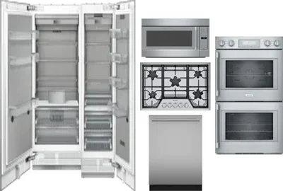 6 Piece Package Includes Refrigerator, Freezer, Cooktop, Wall Oven, Microwave And Dishwasher