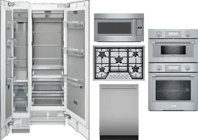 6 Piece Package Includes Refrigerator, Freezer, Cooktop, Wall Oven, Microwave And Dishwasher