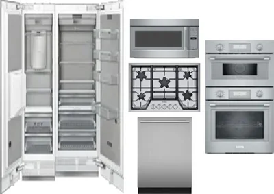 6 Piece Package Includes Refrigerator, Freezer, Cooktop, Wall Oven, Microwave And Dishwasher