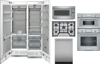6 Piece Package Includes Refrigerator, Freezer, Cooktop, Wall Oven, Microwave And Dishwasher