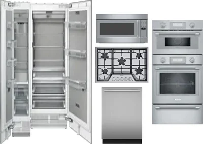 6 Piece Package Includes Refrigerator, Freezer, Cooktop, Wall Oven, Microwave And Dishwasher
