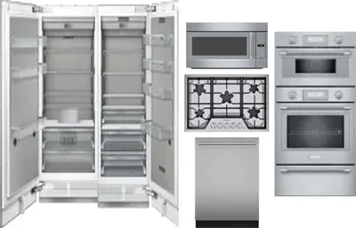 6 Piece Package Includes Refrigerator, Freezer, Cooktop, Wall Oven, Microwave And Dishwasher