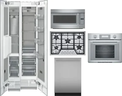 6 Piece Package Includes Refrigerator, Freezer, Cooktop, Wall Oven, Microwave And Dishwasher