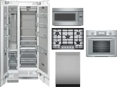 6 Piece Package Includes Refrigerator, Freezer, Cooktop, Wall Oven, Microwave And Dishwasher