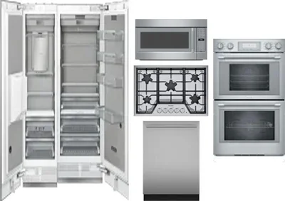 6 Piece Package Includes Refrigerator, Freezer, Cooktop, Wall Oven, Microwave And Dishwasher