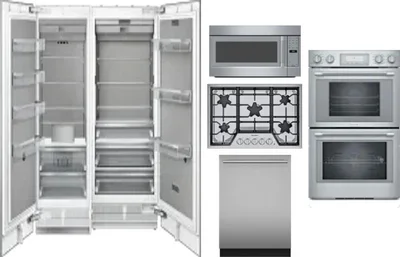 6 Piece Package Includes Refrigerator, Freezer, Cooktop, Wall Oven, Microwave And Dishwasher