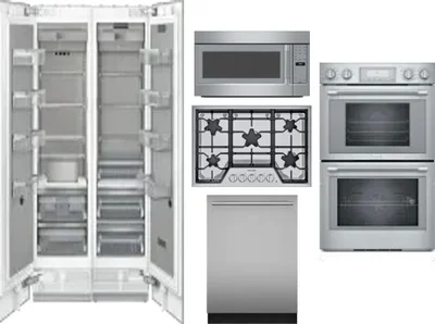 6 Piece Package Includes Refrigerator, Freezer, Cooktop, Wall Oven, Microwave And Dishwasher