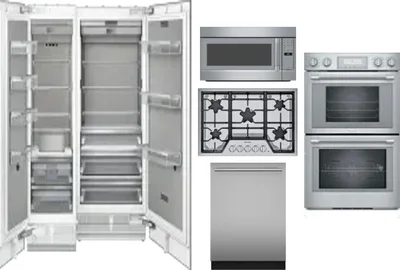 6 Piece Package Includes Refrigerator, Freezer, Cooktop, Wall Oven, Microwave And Dishwasher