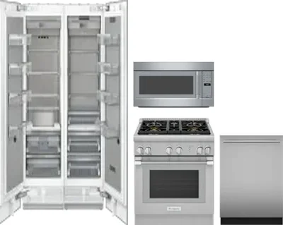 5 Piece Package Includes Refrigerator, Freezer, Range, Microwave And Dishwasher