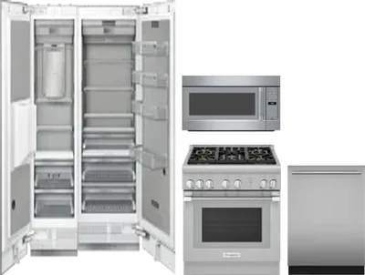 5 Piece Package Includes Refrigerator, Freezer, Range, Microwave And Dishwasher