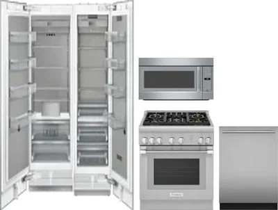 5 Piece Package Includes Refrigerator, Freezer, Range, Microwave And Dishwasher