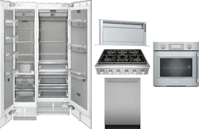 6 Piece Package Includes Refrigerator, Freezer, Cooktop, Wall Oven, Hood And Dishwasher