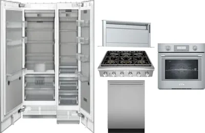 6 Piece Package Includes Refrigerator, Freezer, Cooktop, Wall Oven, Hood And Dishwasher