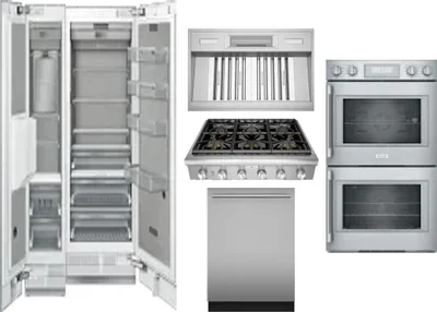 6 Piece Package Includes Refrigerator, Freezer, Cooktop, Wall Oven, Hood And Dishwasher