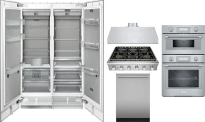 6 Piece Package Includes Refrigerator, Freezer, Cooktop, Wall Oven, Hood And Dishwasher