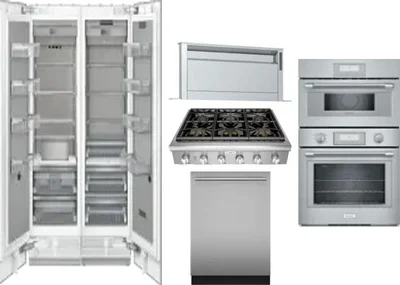 6 Piece Package Includes Refrigerator, Freezer, Cooktop, Wall Oven, Hood And Dishwasher