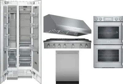 6 Piece Package Includes Refrigerator, Freezer, Cooktop, Wall Oven, Hood And Dishwasher