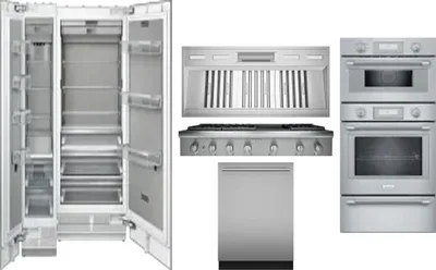 6 Piece Package Includes Refrigerator, Freezer, Cooktop, Wall Oven, Hood And Dishwasher