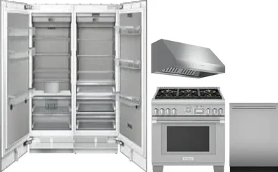5 Piece Package Includes Refrigerator, Freezer, Range, Hood And Dishwasher