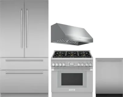4 Piece Package Includes Refrigerator, Range, Hood And Dishwasher