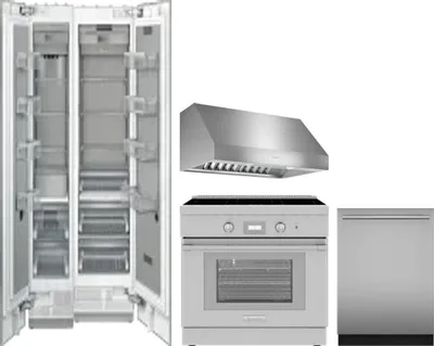 5 Piece Package Includes Refrigerator, Freezer, Range, Hood And Dishwasher