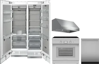 5 Piece Package Includes Refrigerator, Freezer, Range, Hood And Dishwasher