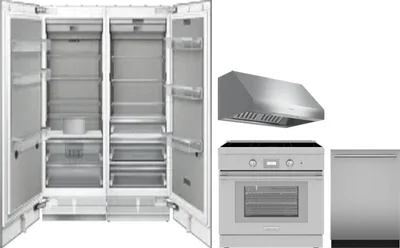 5 Piece Package Includes Refrigerator, Freezer, Range, Hood And Dishwasher