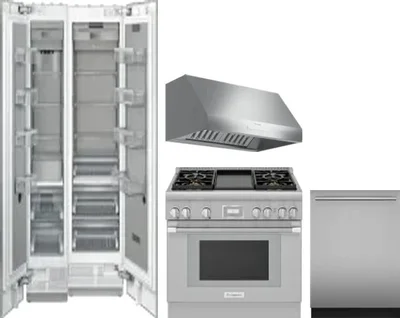 5 Piece Package Includes Refrigerator, Freezer, Range, Hood And Dishwasher